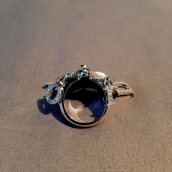 Dior authentic inlay pearl and crystals ring - Picture 6 of 7